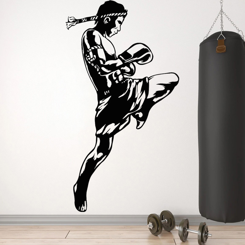 Vinyl Floor Plank - Thai Boxing Decal Muay Boxer Vinyl