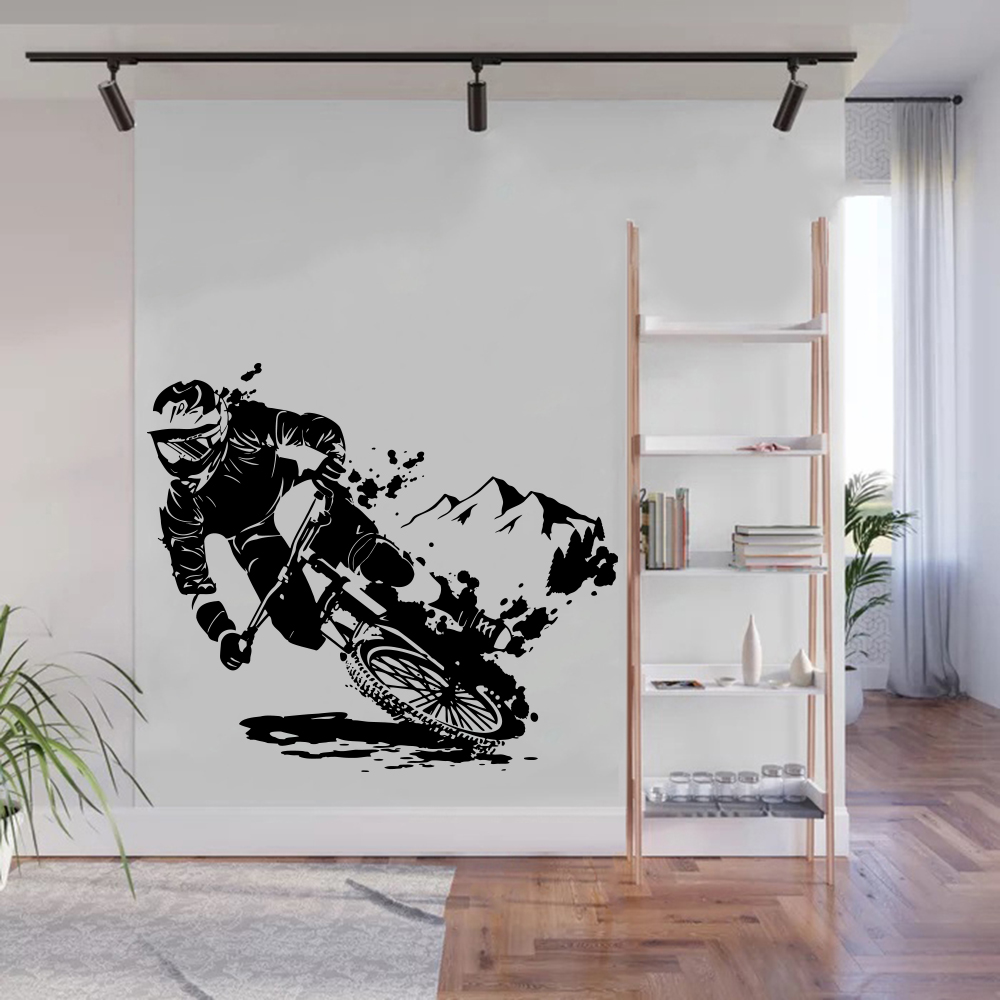 Vinyl Floor Plank - Modern MTB Dirt Bike Extreme Sport