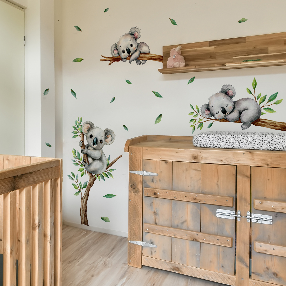 Cartoon Koala Climbing Tree Br - Vinyl Floor Plank ulasan dan harga