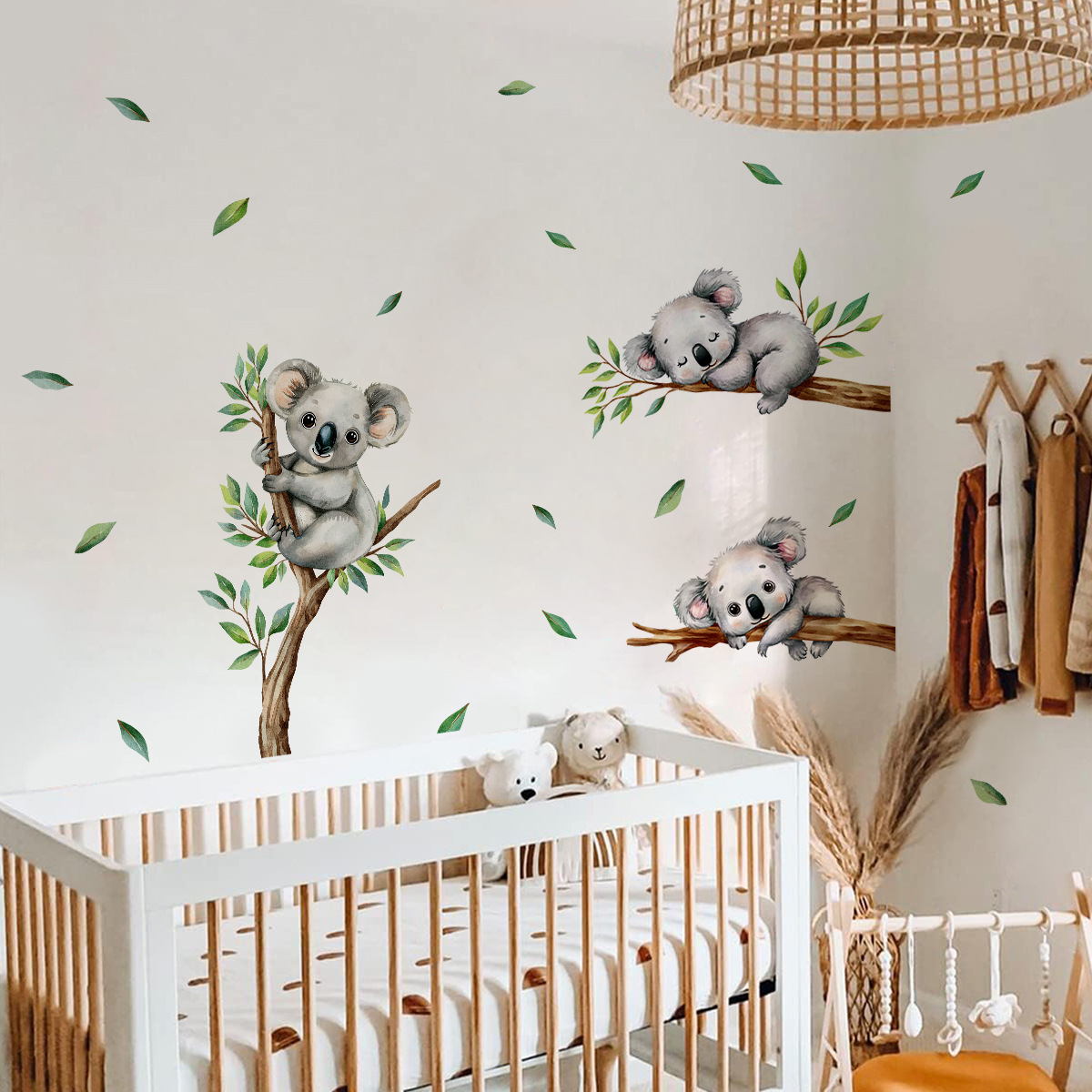 Cartoon Koala Climbing Tree Br - Vinyl Floor Plank ulasan dan harga