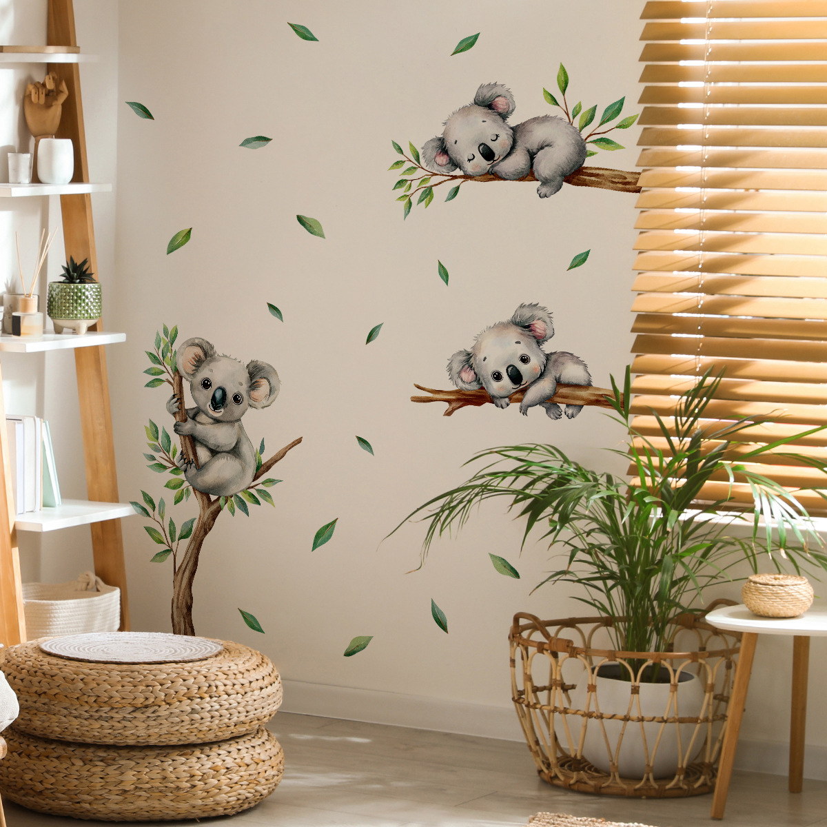Cartoon Koala Climbing Tree Br - Vinyl Floor Plank ulasan dan harga