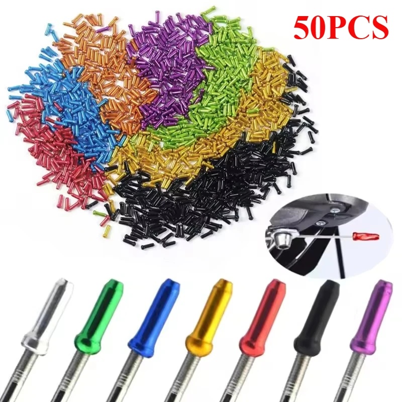 50/100PCS Bicycle Cable End Ca - Wire Connector Cap ulasan dan harga