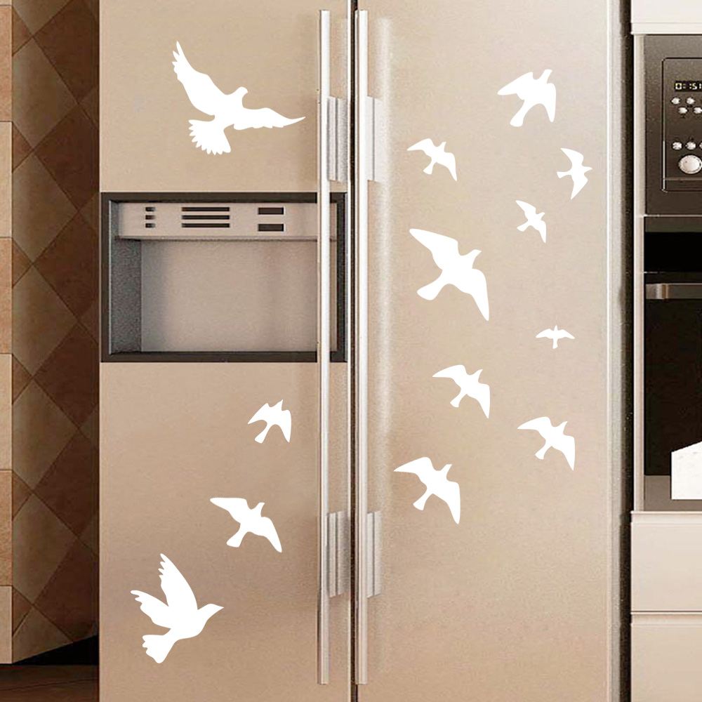 12Pcs/set Bird Wall Stickers H - Vinyl Floor Plank ulasan dan harga