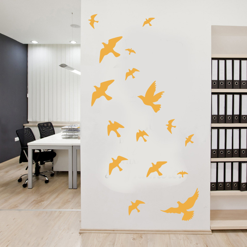 12Pcs/set Bird Wall Stickers H - Vinyl Floor Plank ulasan dan harga