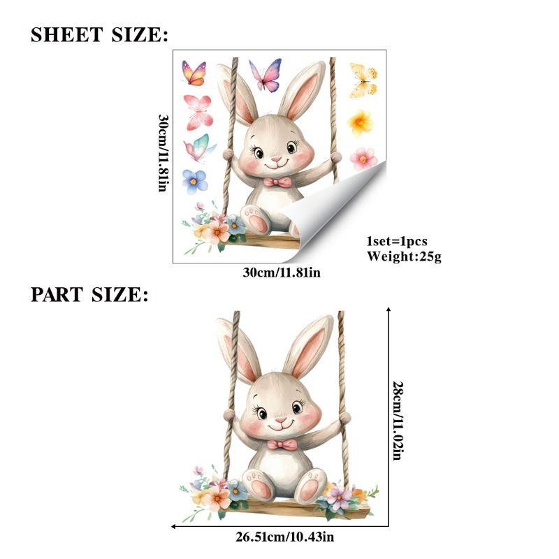 Easter Swing Rabbit Static Win - Vinyl Floor Plank ulasan dan harga
