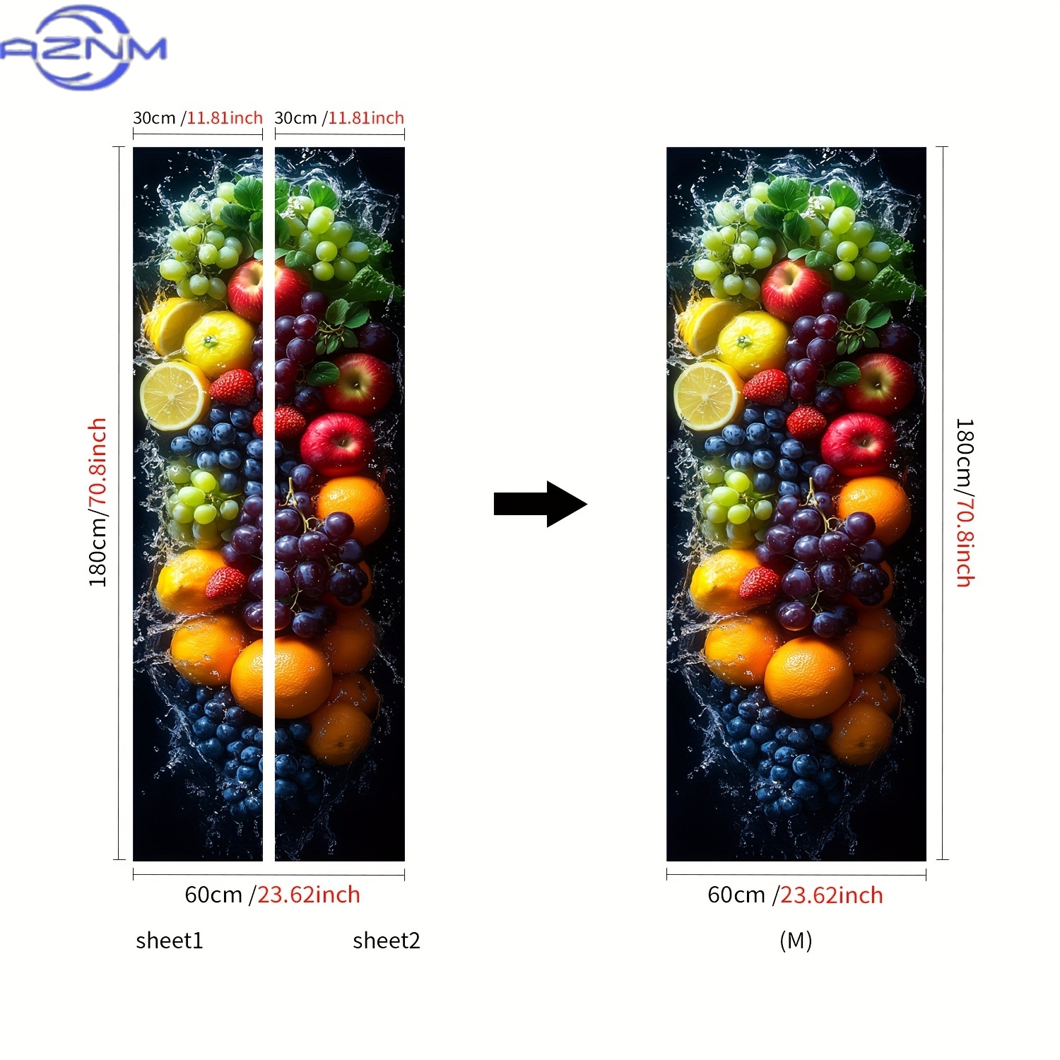 of a Fruit-Themed Fridge Stick - Vinyl Floor Plank ulasan dan harga